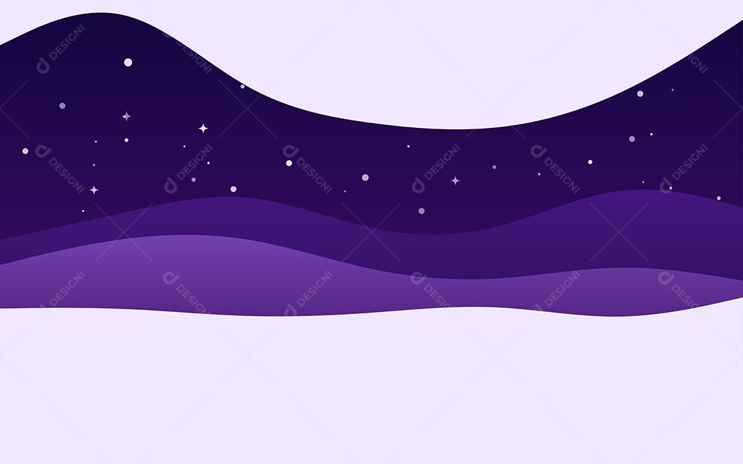 Ondas Criativas Noite Fundo Roxo Ilustração Vetor EPS