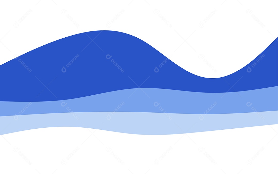 Ondas Criativas Fundo Azul Ilustração Vetor EPS