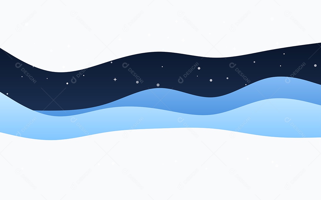 Ondas Criativas Fundo Azul Ilustração Vetor EPS