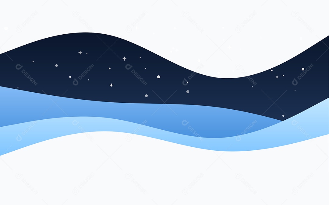 Ondas Criativas Fundo Azul Ilustração Vetor EPS