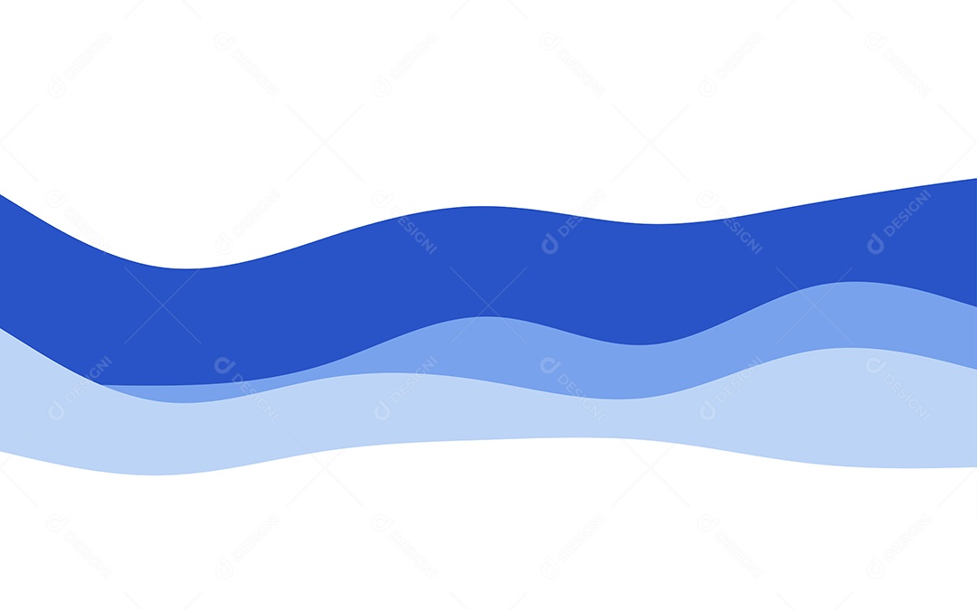 Ondas Criativas Fundo Azul Ilustração Vetor EPS