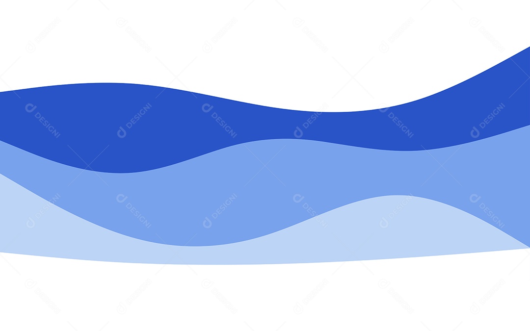 Ondas Criativas Fundo Azul Ilustração Vetor EPS