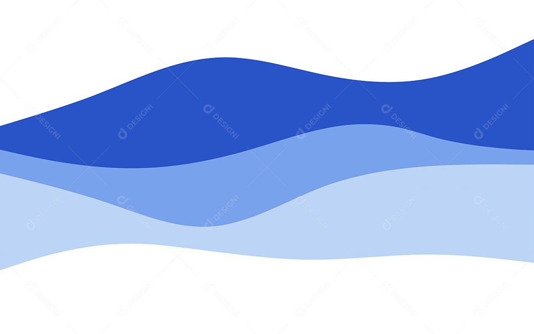 Ondas Criativas Fundo Azul Ilustração Vetor EPS