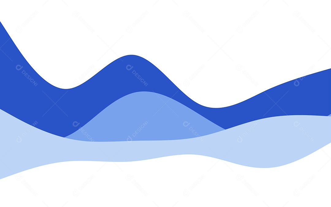 Ondas Criativas Fundo Azul Ilustração Vetor EPS