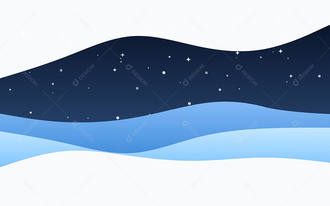 Ondas Criativas Fundo Azul Ilustração Vetor EPS