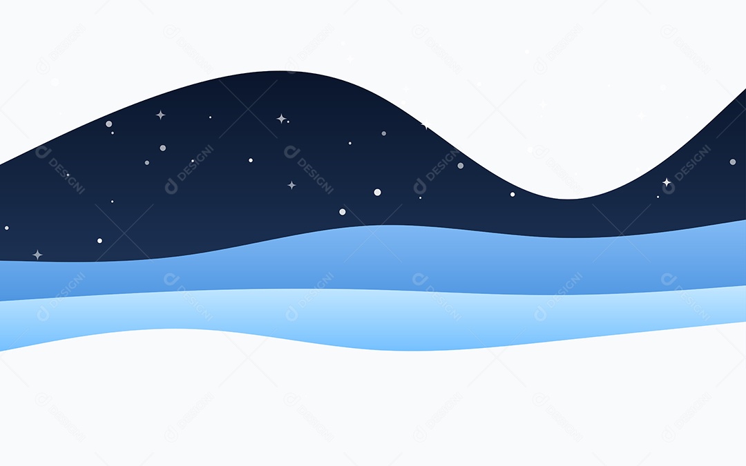 Ondas Criativas Fundo Azul Ilustração Vetor EPS