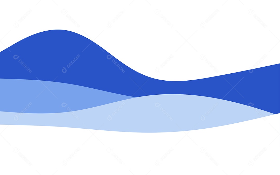 Ondas Criativas Fundo Azul Ilustração Vetor EPS