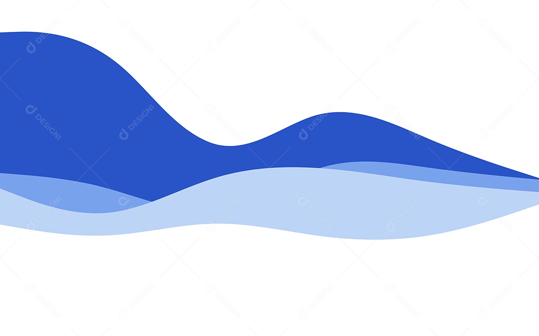 Ondas Criativas Fundo Azul Ilustração Vetor EPS