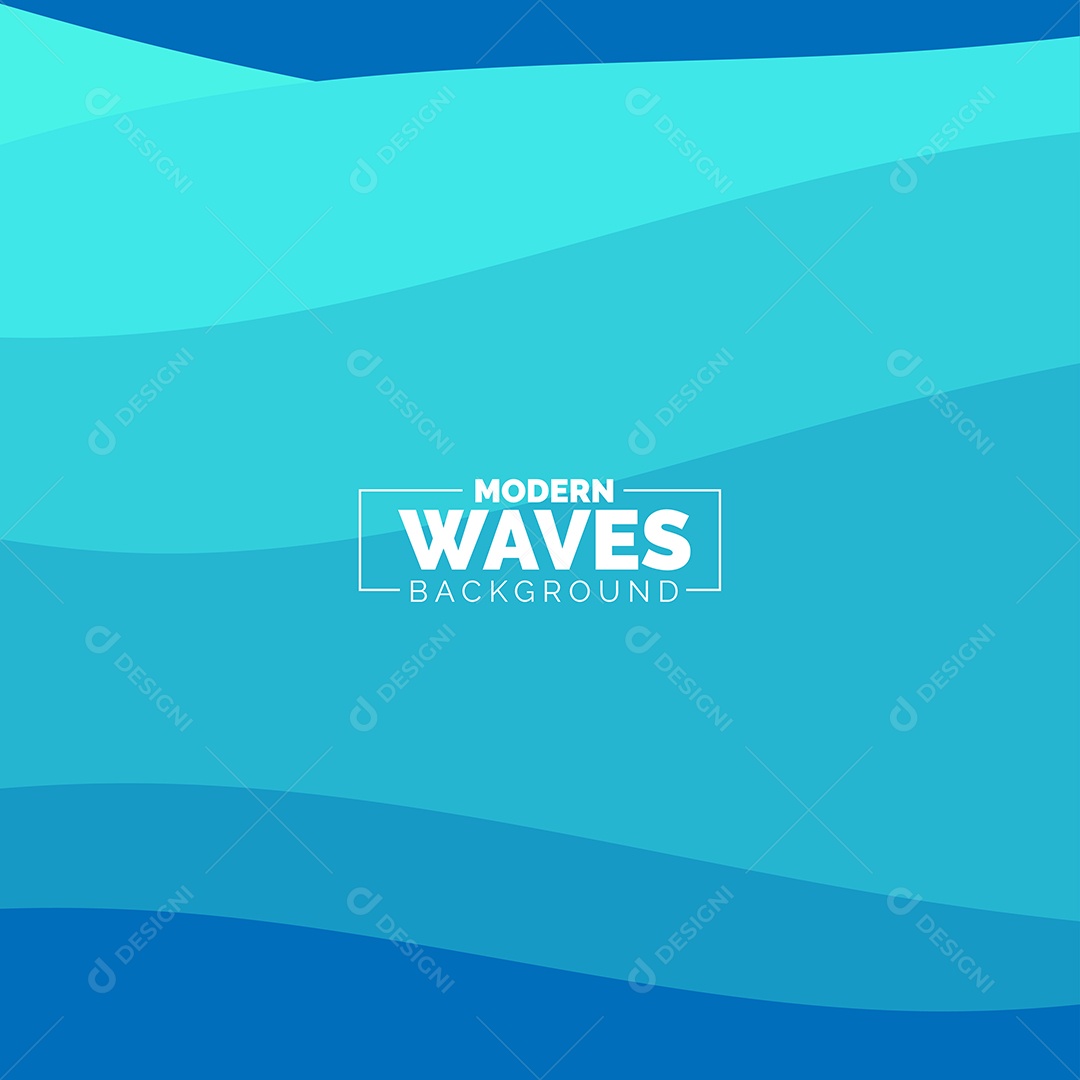 Plano de Fundo Ondas Modernas Azul Ilustração Vetor EPS