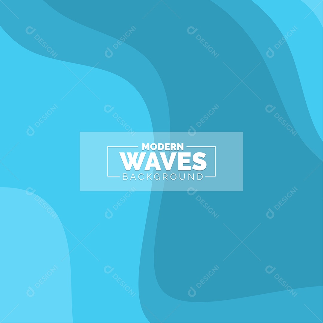 Plano de Fundo Ondas Modernas Azul Ilustração Vetor EPS