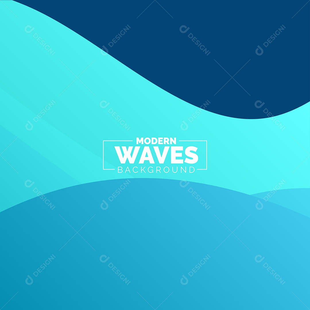 Plano de Fundo Ondas Modernas Azul Ilustração Vetor EPS