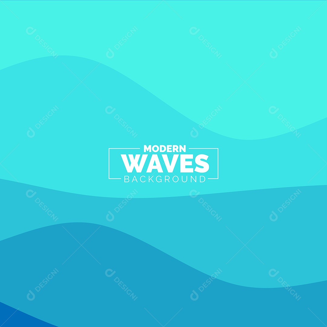 Plano de Fundo Ondas Modernas Azul Ilustração Vetor EPS