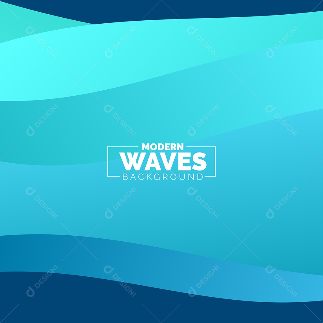 Plano de Fundo Ondas Modernas Azul Ilustração Vetor EPS