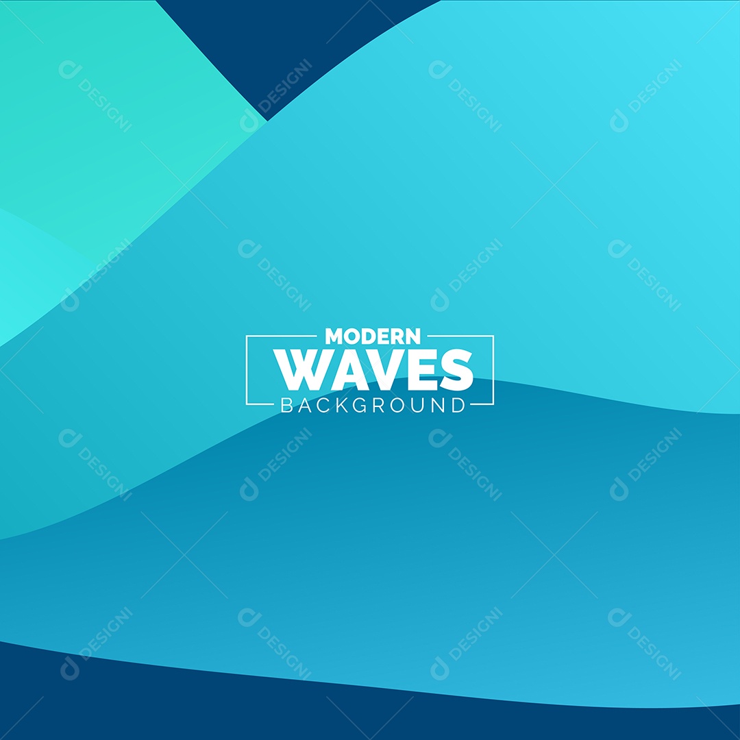 Plano de Fundo Ondas Modernas Azul Ilustração Vetor EPS