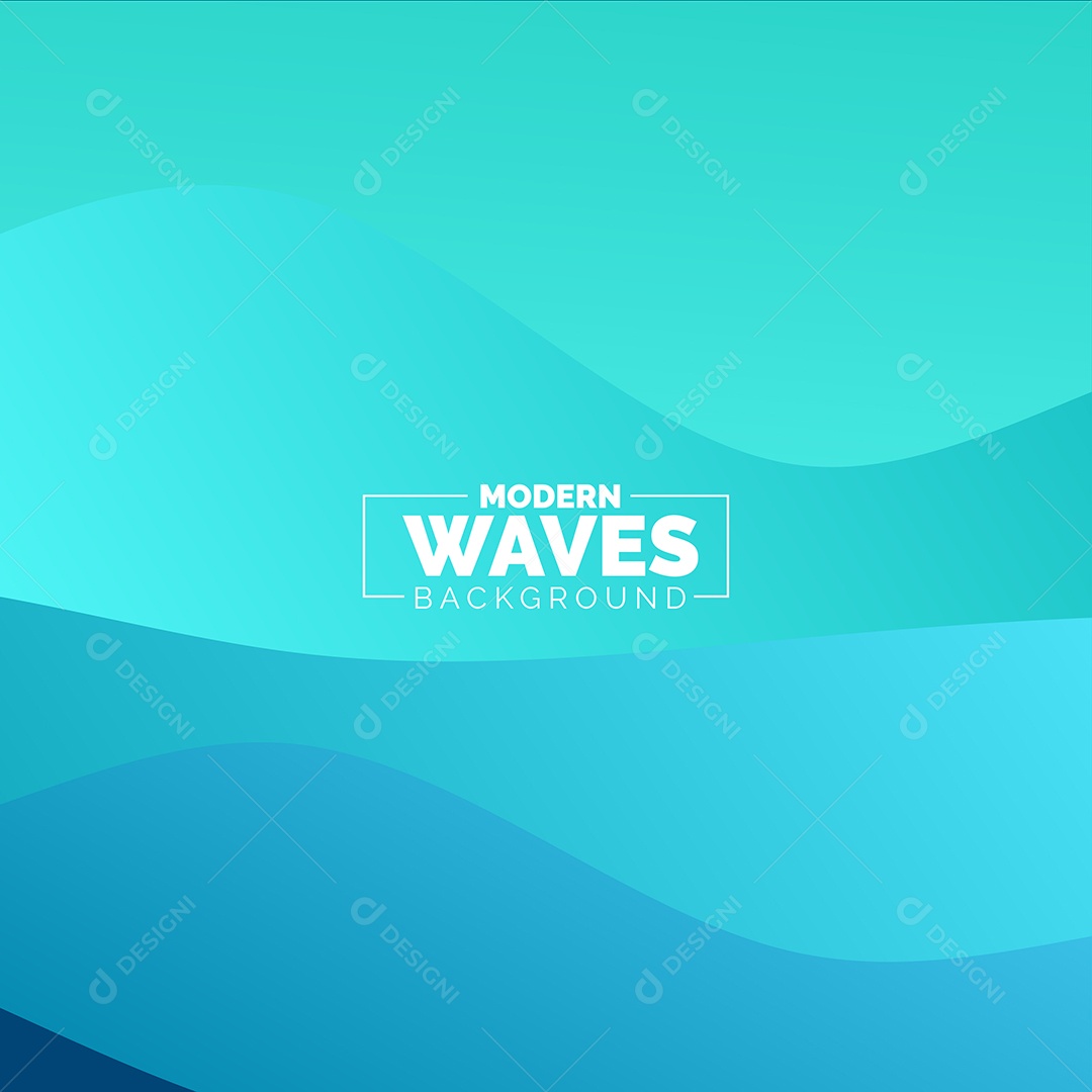 Plano de Fundo Ondas Modernas Azul Ilustração Vetor EPS