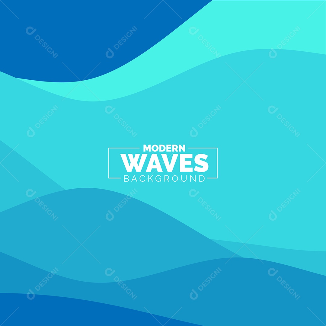 Plano de Fundo Ondas Modernas Azul Ilustração Vetor EPS