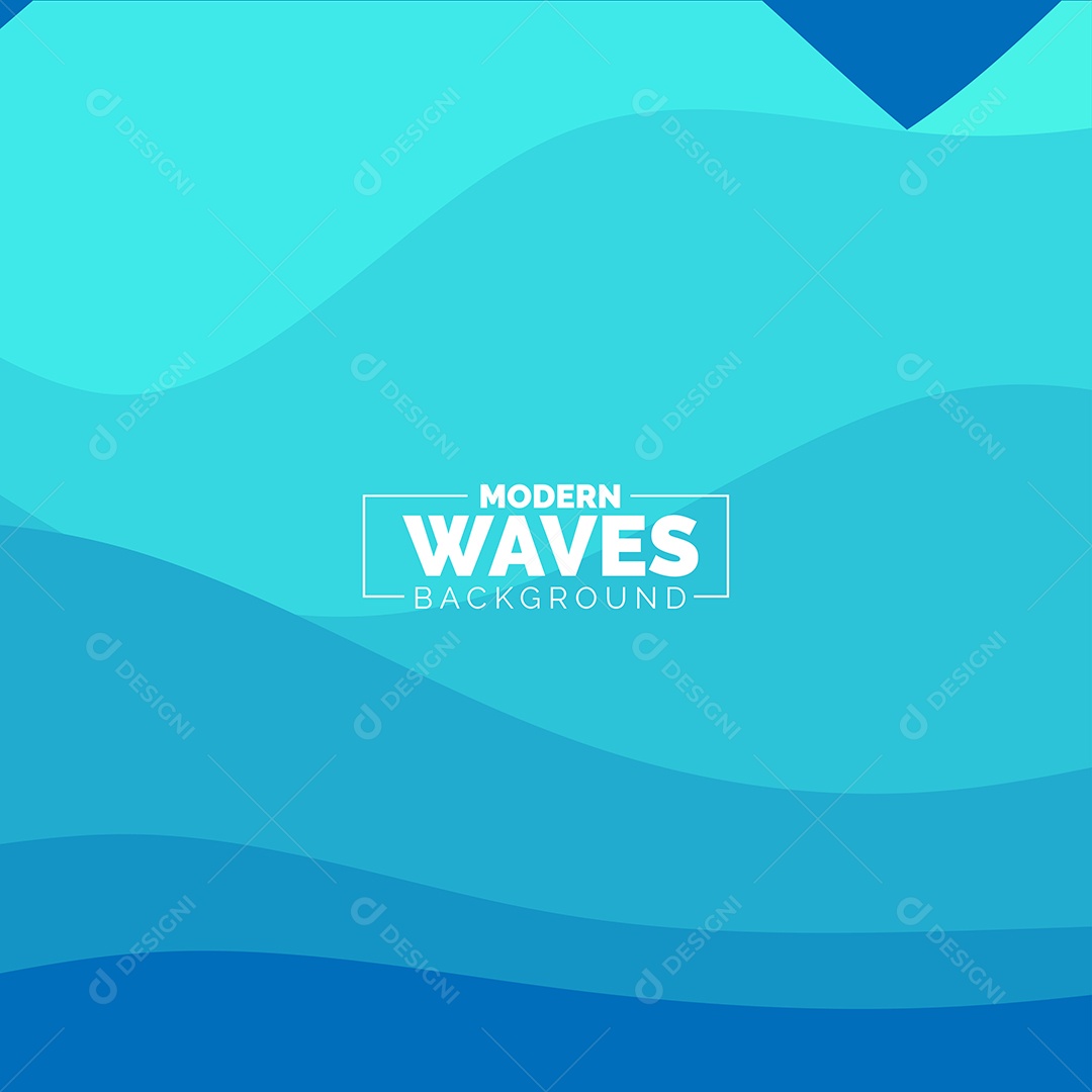 Plano de Fundo Ondas Modernas Azul Ilustração Vetor EPS