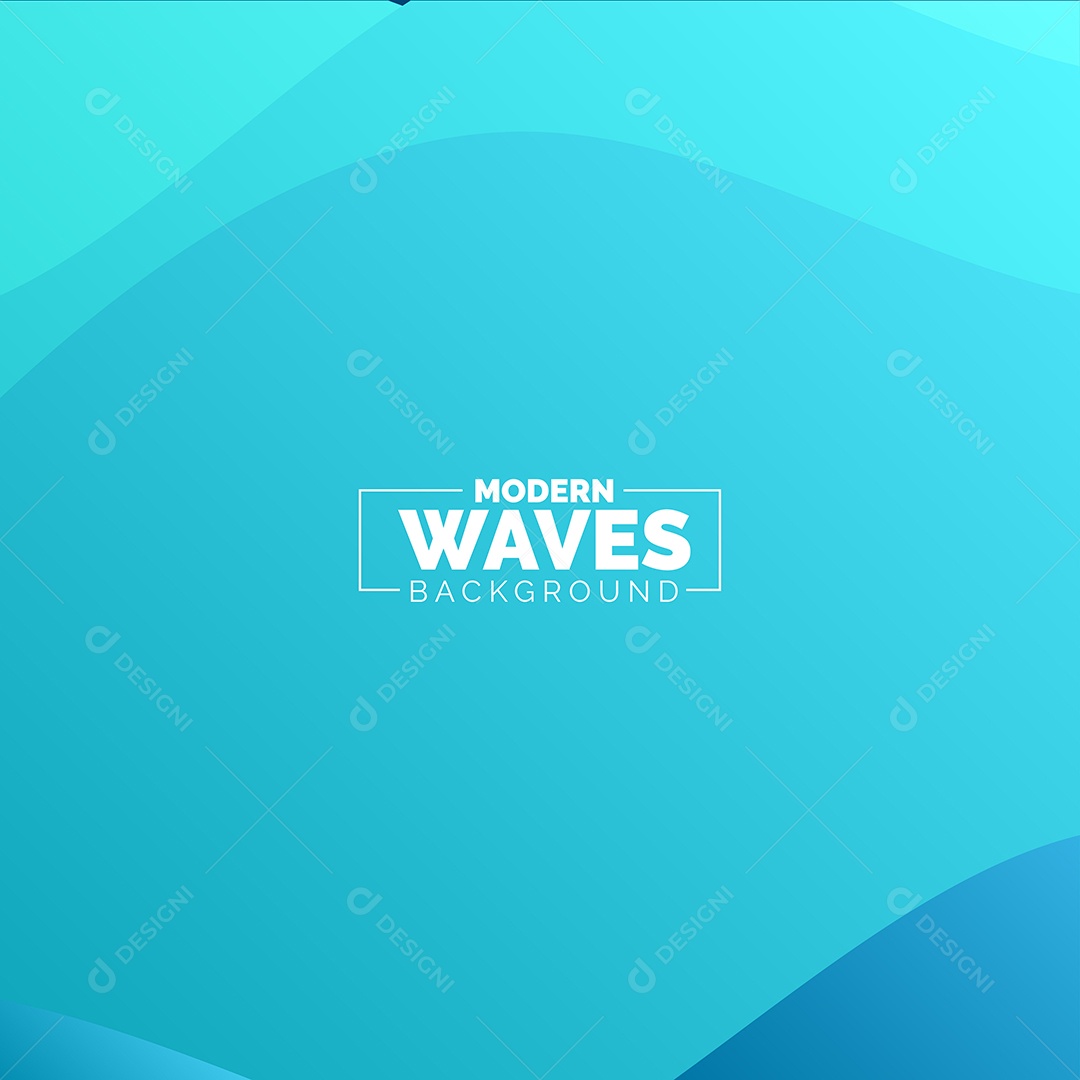 Plano de Fundo Ondas Modernas Azul Ilustração Vetor EPS