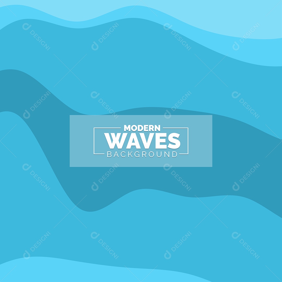Plano de Fundo Ondas Modernas Azul Ilustração Vetor EPS