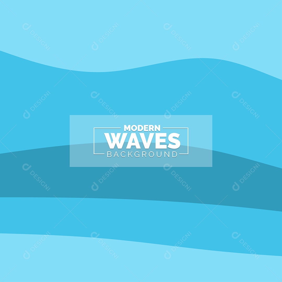 Plano de Fundo Ondas Modernas Azul Ilustração Vetor EPS