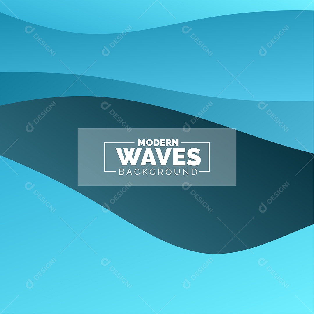 Plano de Fundo Ondas Modernas Azul Ilustração Vetor EPS