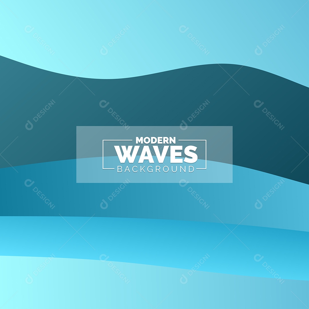 Plano de Fundo Ondas Modernas Azul Ilustração Vetor EPS