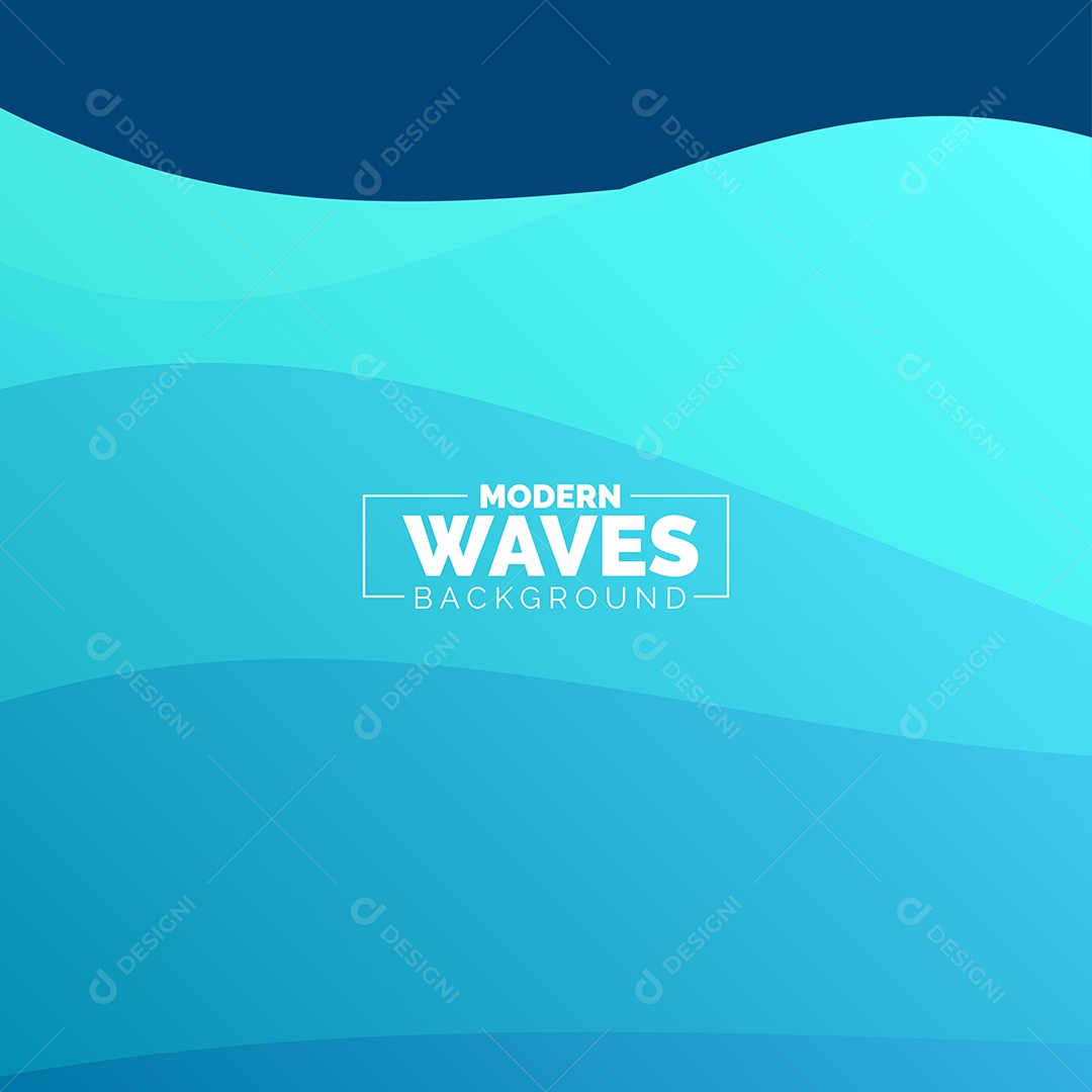 Plano de Fundo Ondas Modernas Azul Ilustração Vetor EPS