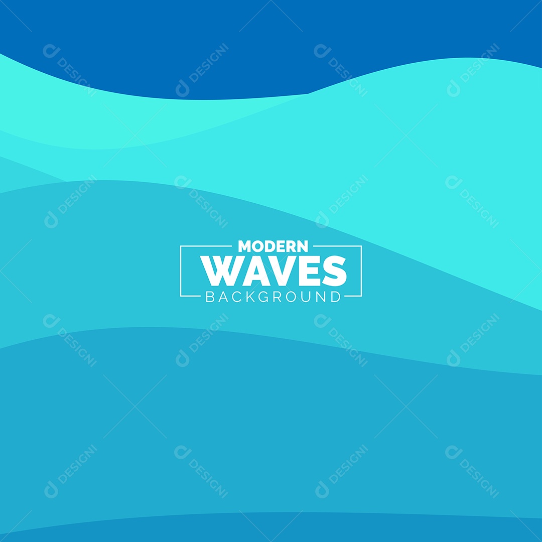 Plano de Fundo Ondas Modernas Azul Ilustração Vetor EPS