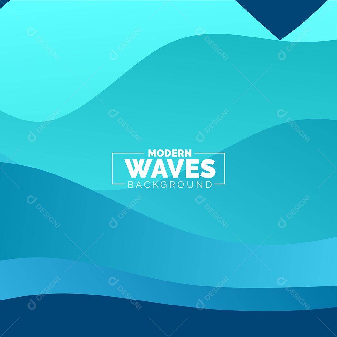 Plano de Fundo Ondas Modernas Azul Ilustração Vetor EPS