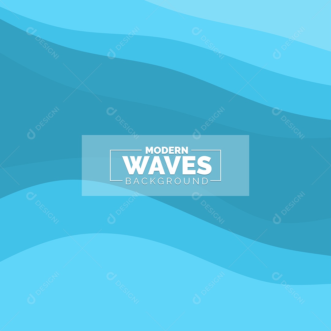 Plano de Fundo Ondas Modernas Azul Ilustração Vetor EPS