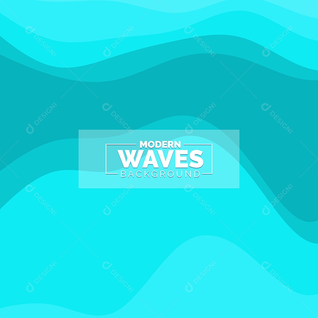 Plano de Fundo Ondas Modernas Azul Ilustração Vetor EPS