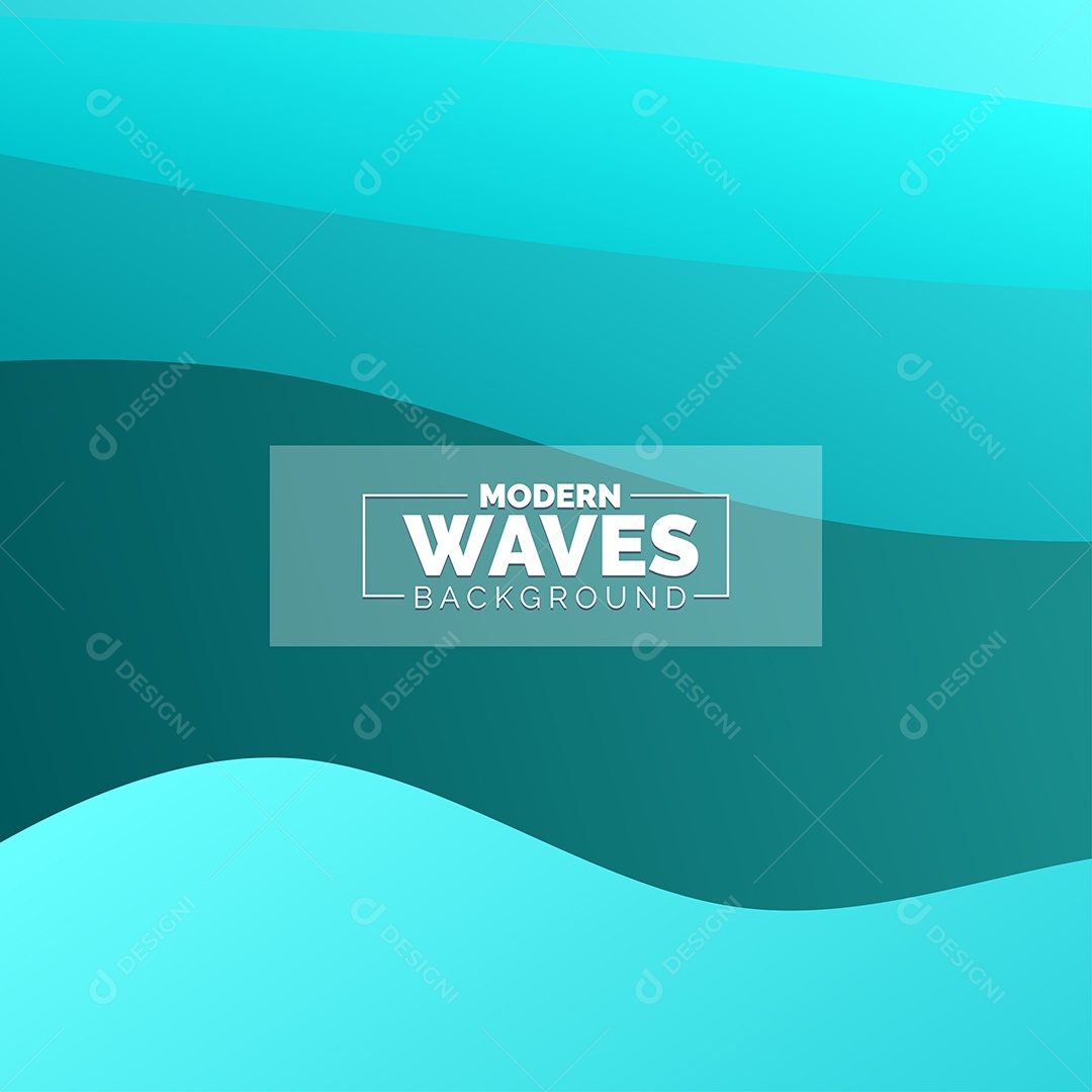 Plano de Fundo Ondas Modernas Azul Ilustração Vetor EPS