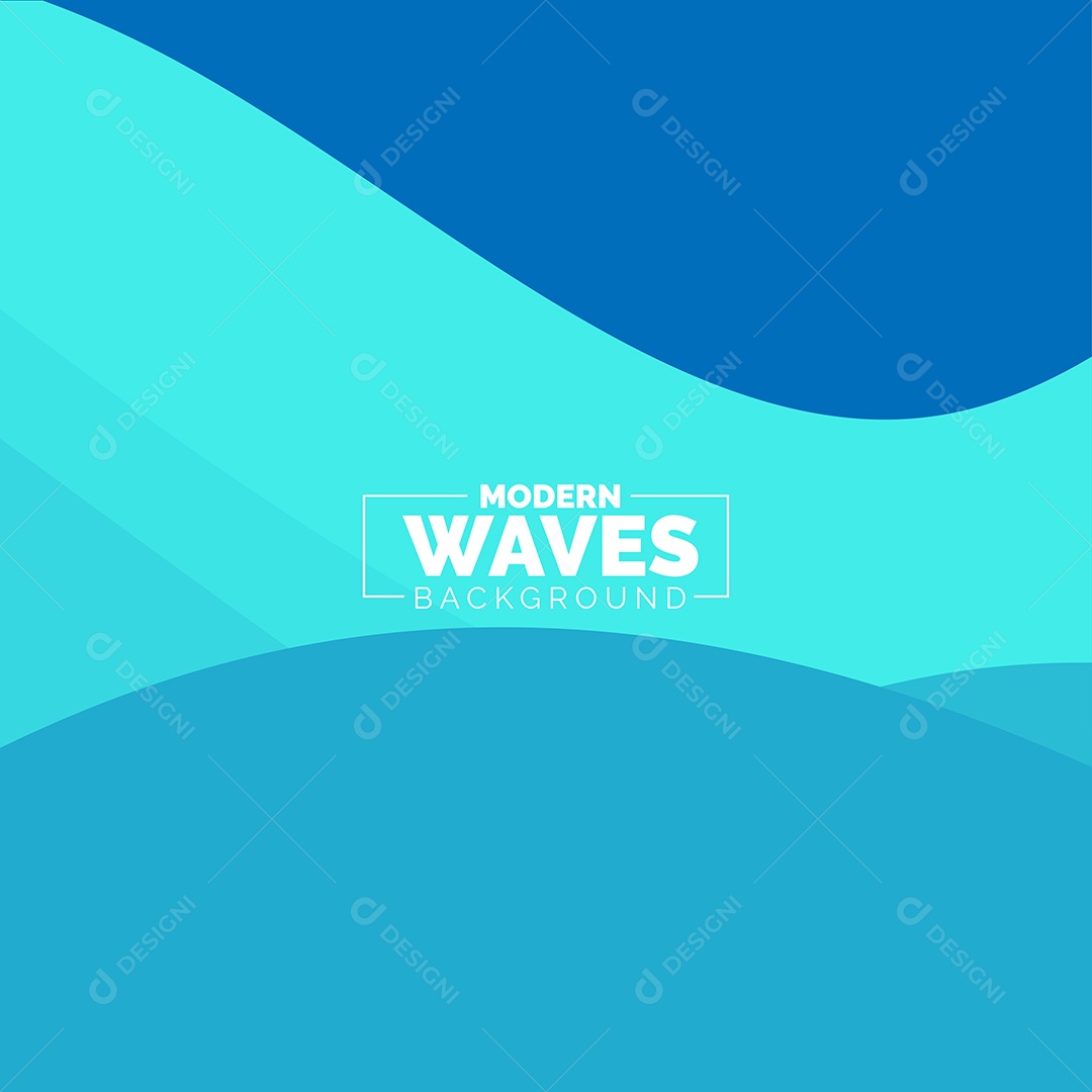 Plano de Fundo Ondas Modernas Azul Ilustração Vetor EPS