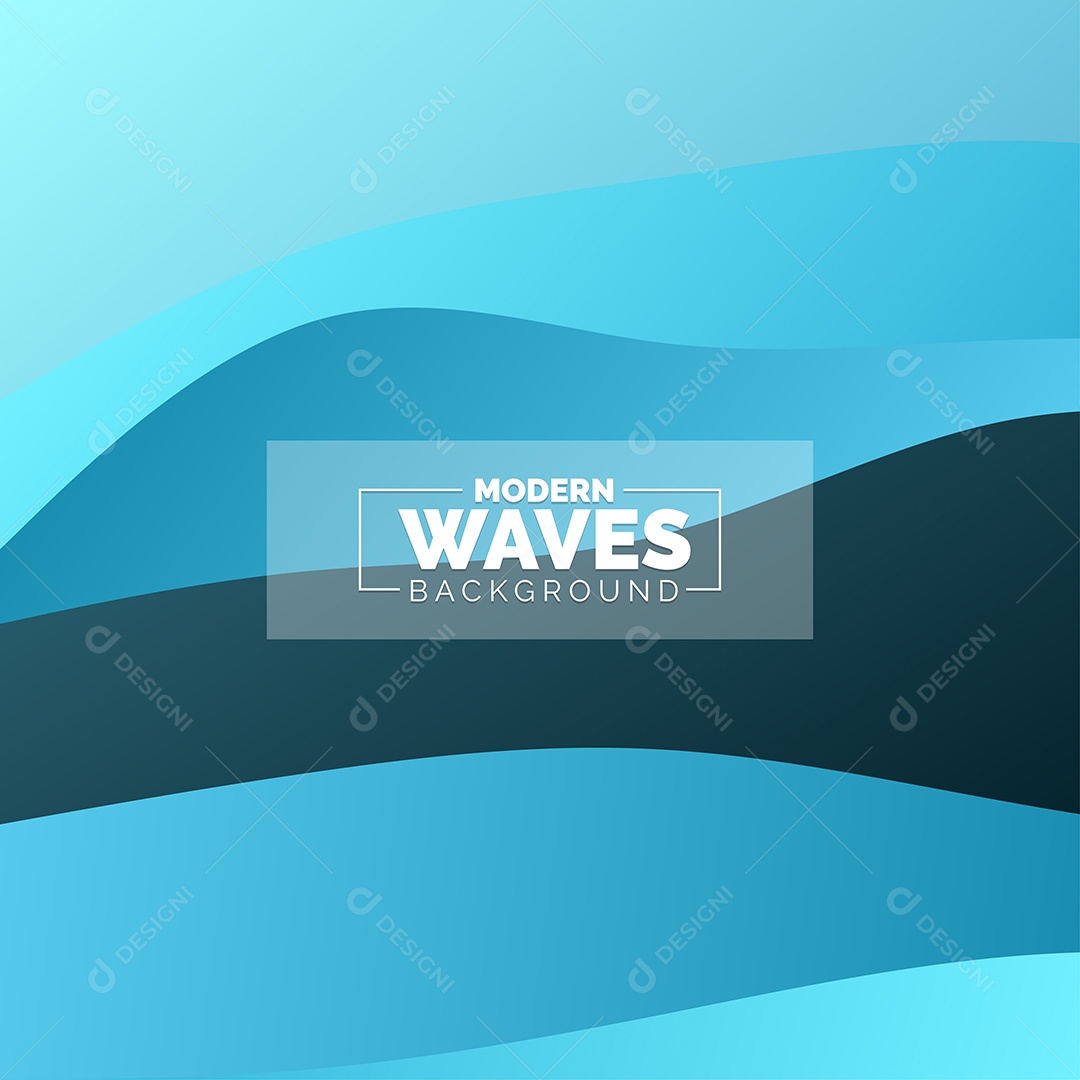 Plano de Fundo Ondas Modernas Azul Ilustração Vetor EPS