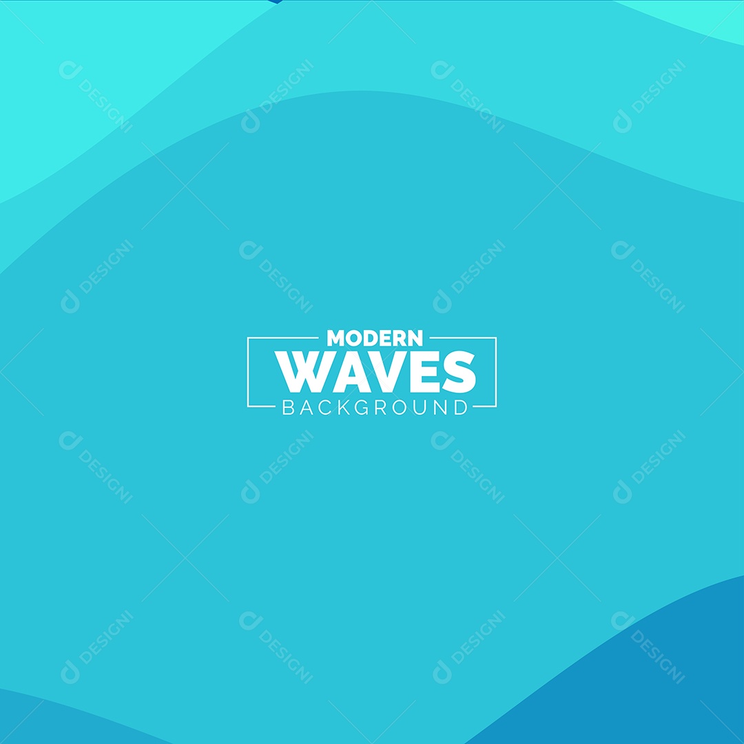 Plano de Fundo Ondas Modernas Azul Ilustração Vetor EPS