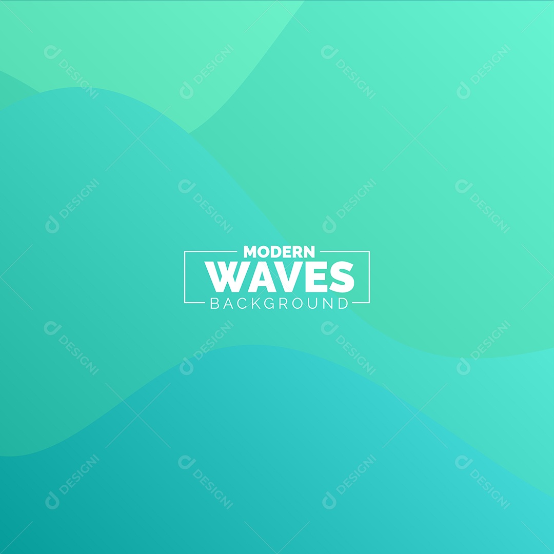 Plano de Fundo Ondas Modernas Azul Ilustração Vetor EPS