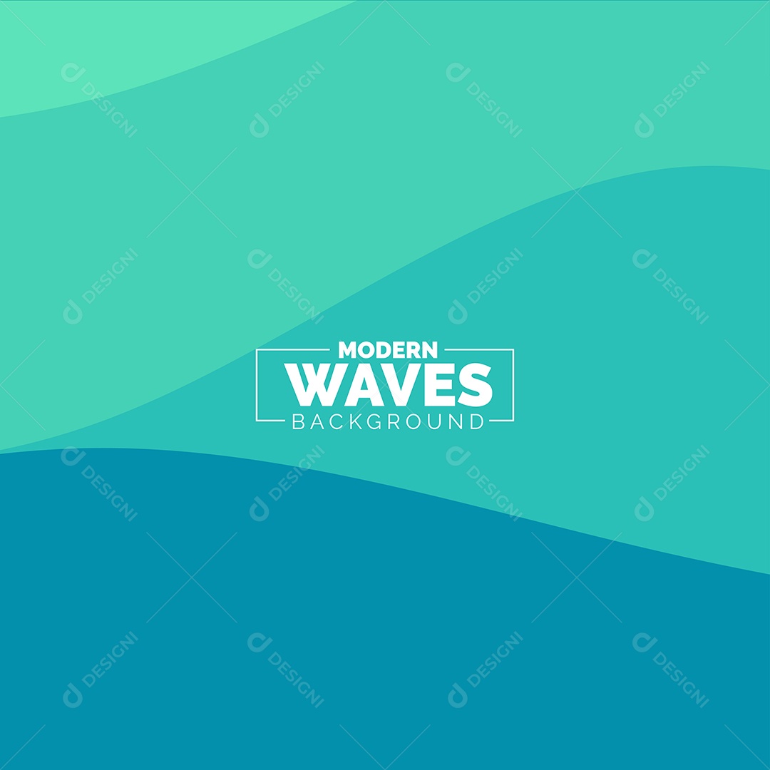 Plano de Fundo Ondas Modernas Azul Ilustração Vetor EPS