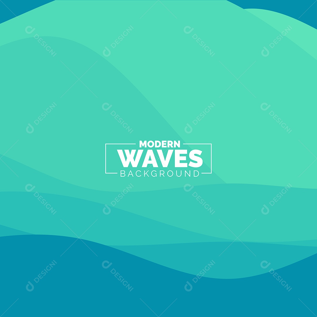 Plano de Fundo Ondas Modernas Azul Ilustração Vetor EPS