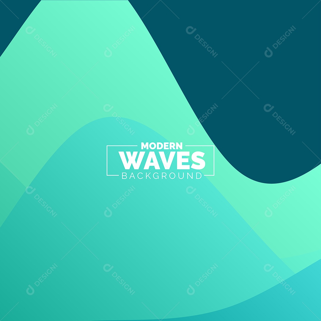 Plano de Fundo Ondas Modernas Azul Ilustração Vetor EPS