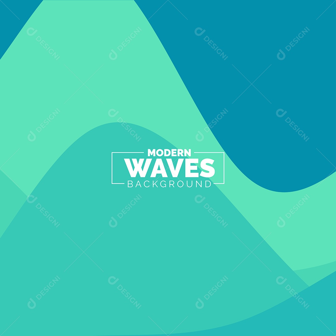 Plano de Fundo Ondas Modernas Azul Ilustração Vetor EPS