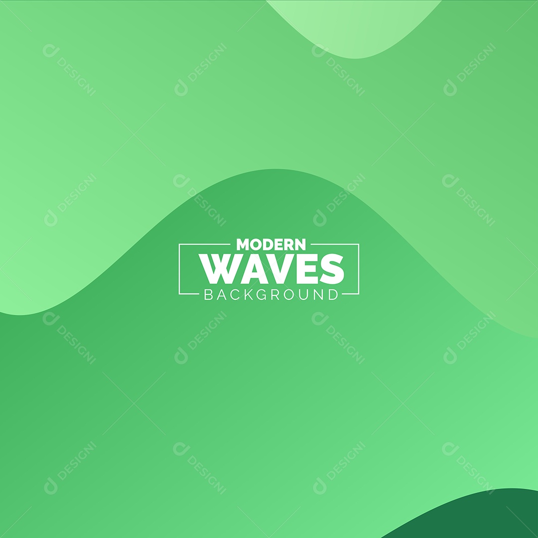Plano de Fundo Ondas Modernas Verde Ilustração Vetor EPS