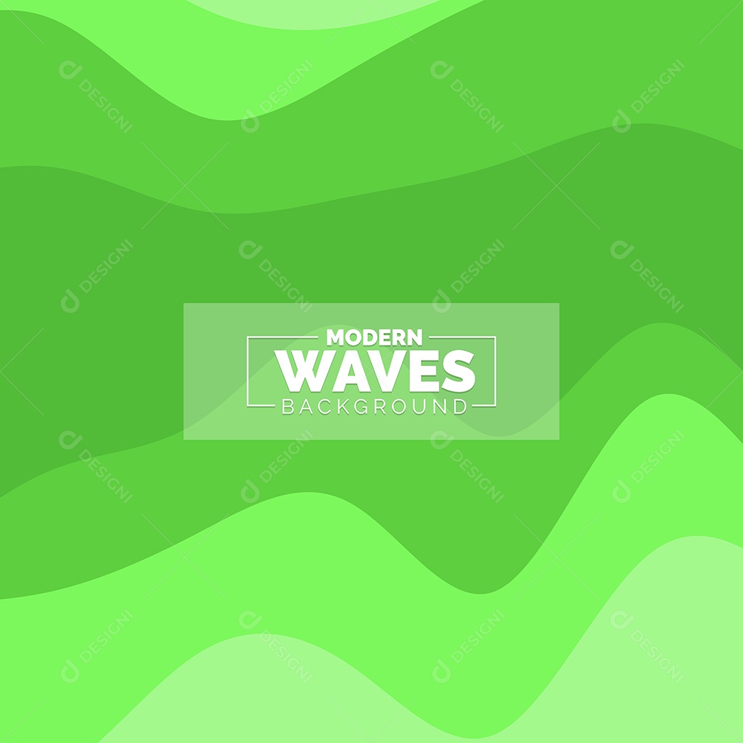 Plano de Fundo Ondas Modernas Verde Ilustração Vetor EPS