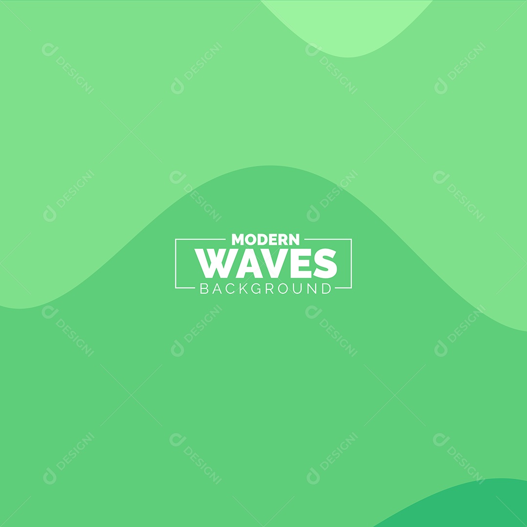 Plano de Fundo Ondas Modernas Verde Ilustração Vetor EPS