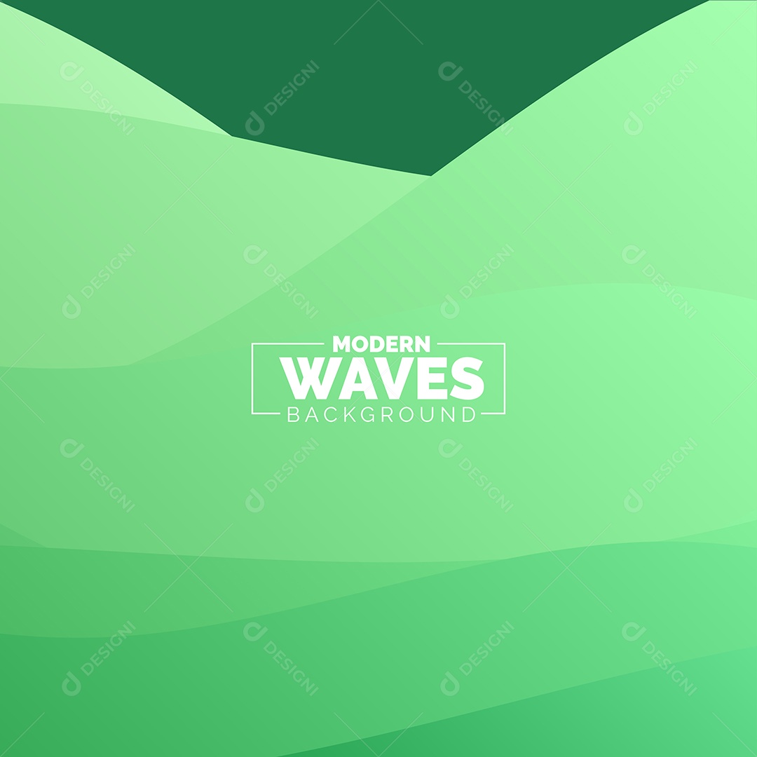 Plano de Fundo Ondas Modernas Verde Ilustração Vetor EPS