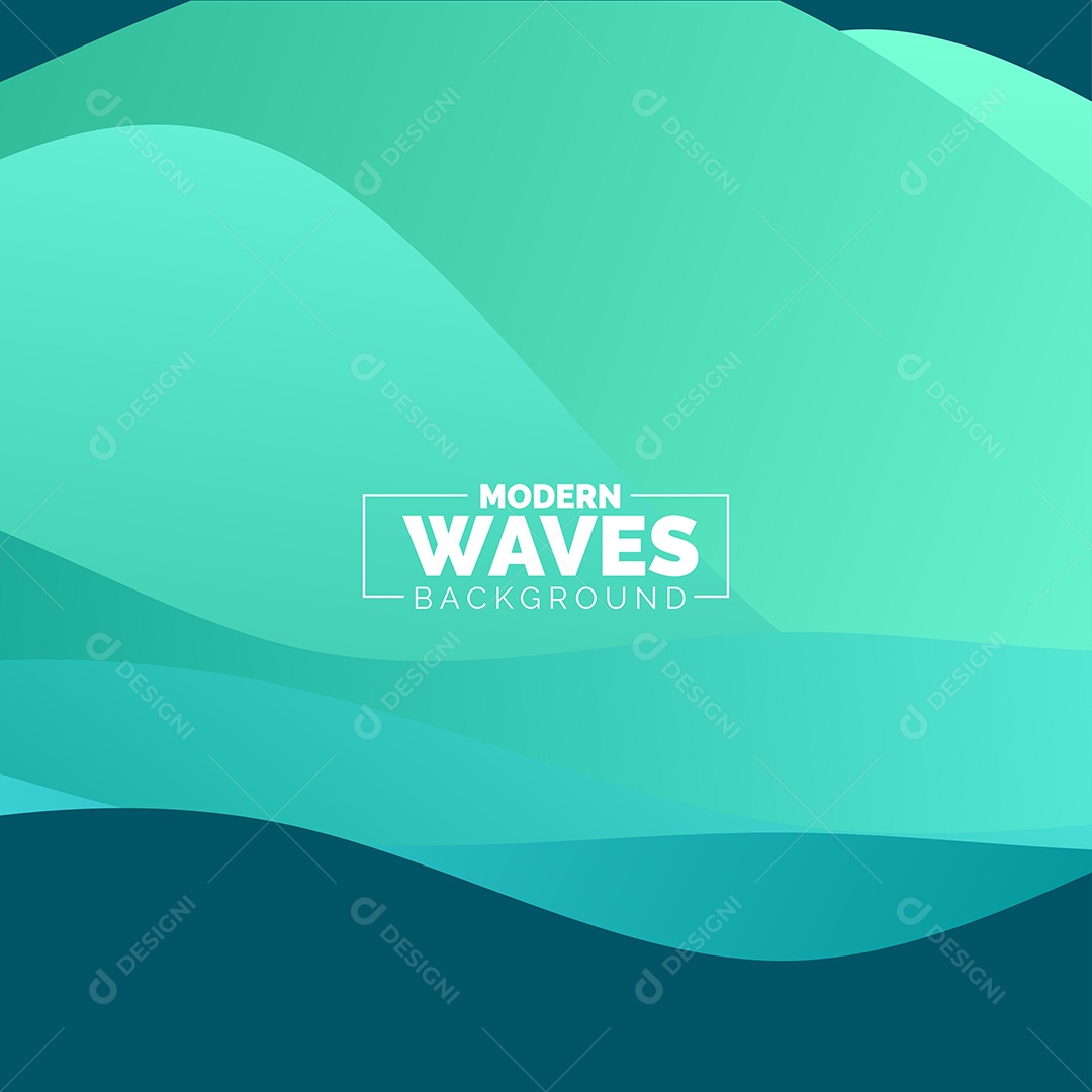 Plano de Fundo Ondas Modernas Azul Ilustração Vetor EPS