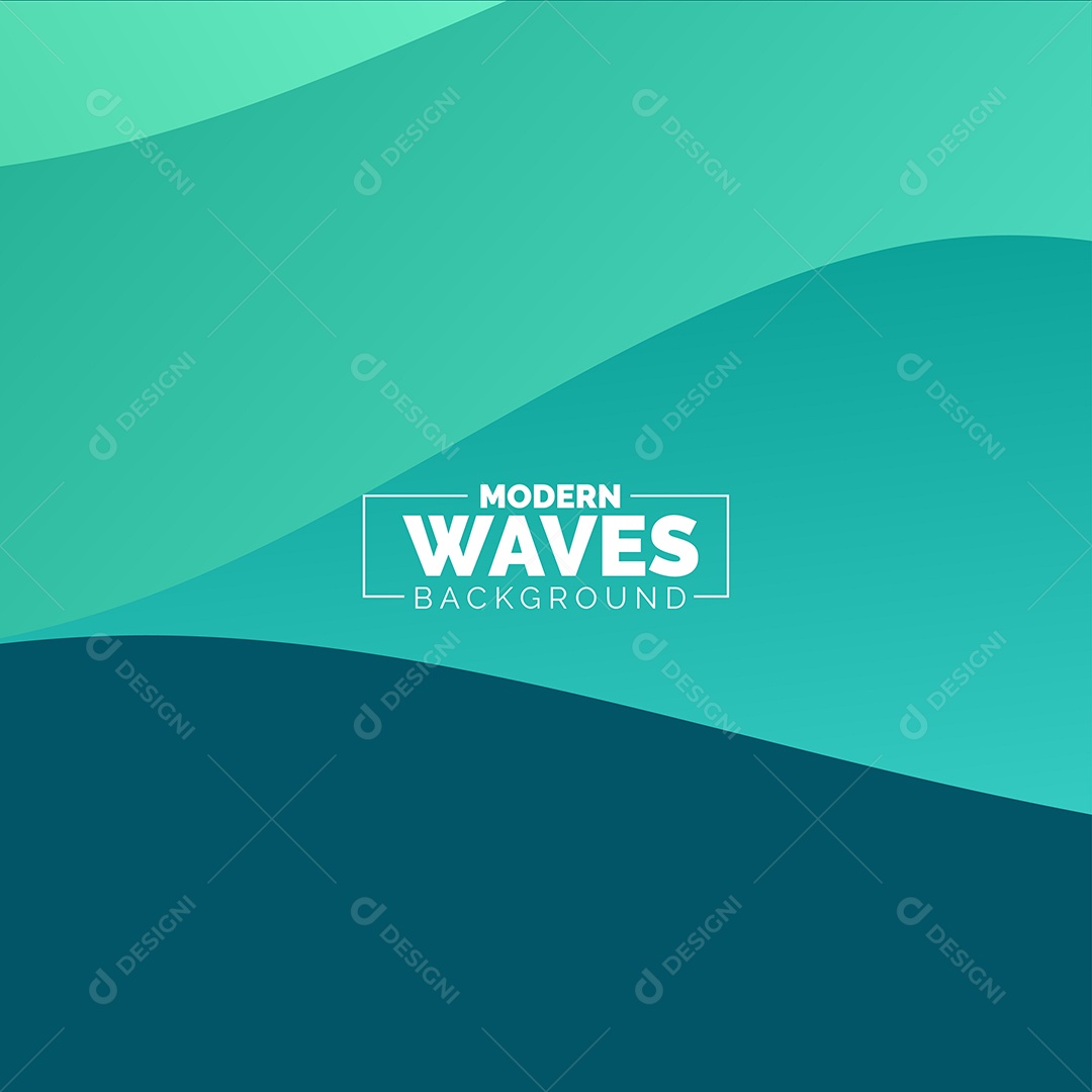 Plano de Fundo Ondas Modernas Azul Ilustração Vetor EPS