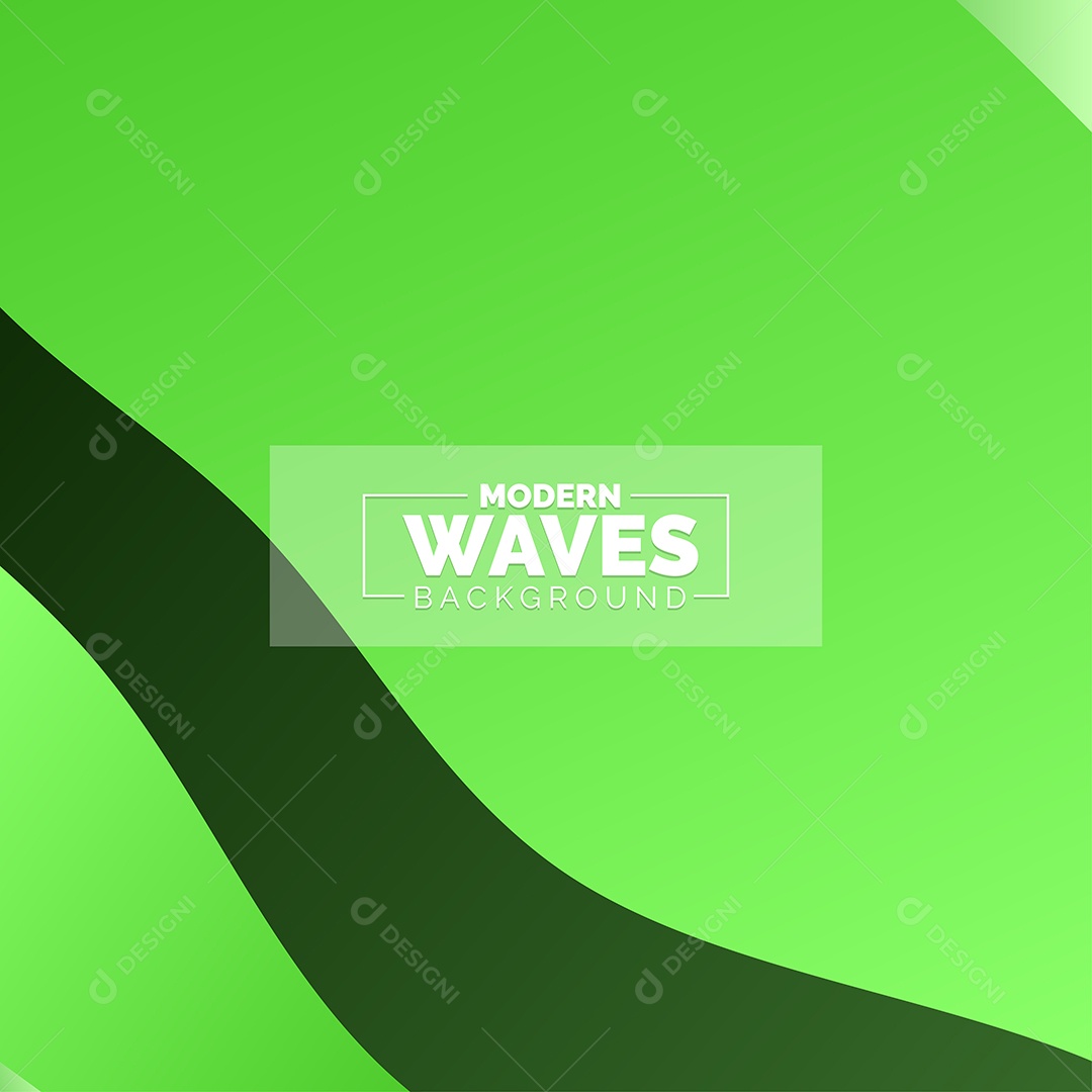 Plano de Fundo Ondas Modernas Verde Ilustração Vetor EPS
