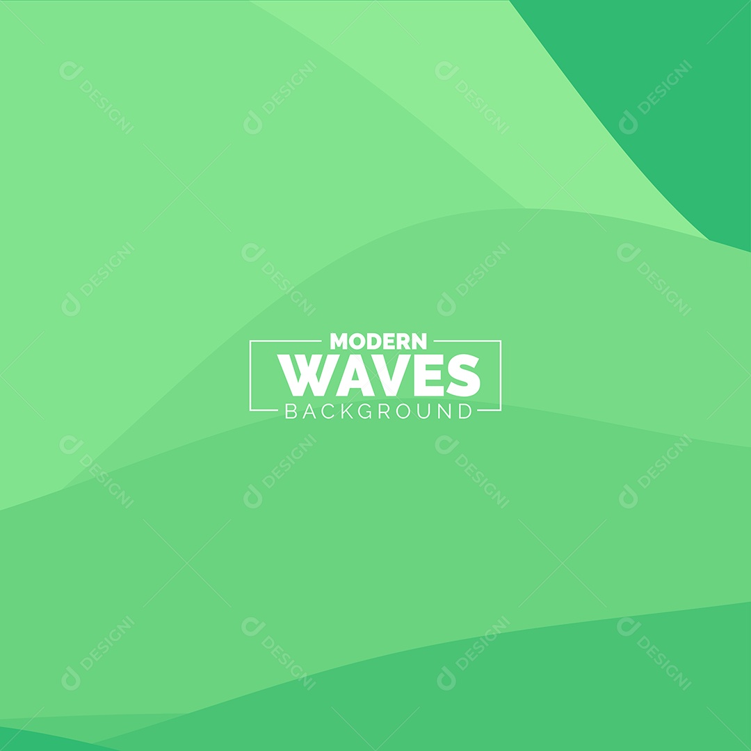 Plano de Fundo Ondas Modernas Verde Ilustração Vetor EPS
