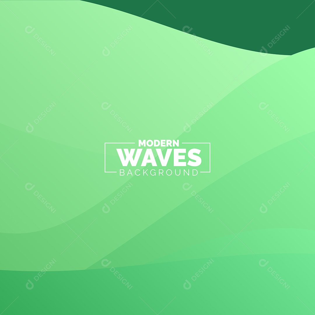 Plano de Fundo Ondas Modernas Verde Ilustração Vetor EPS