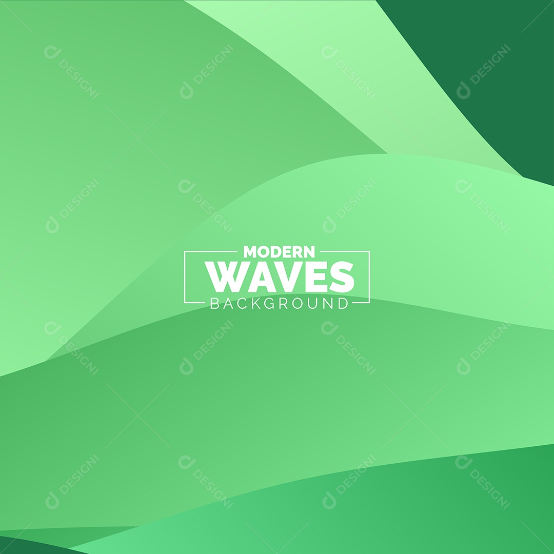 Plano de Fundo Ondas Modernas Verde Ilustração Vetor EPS